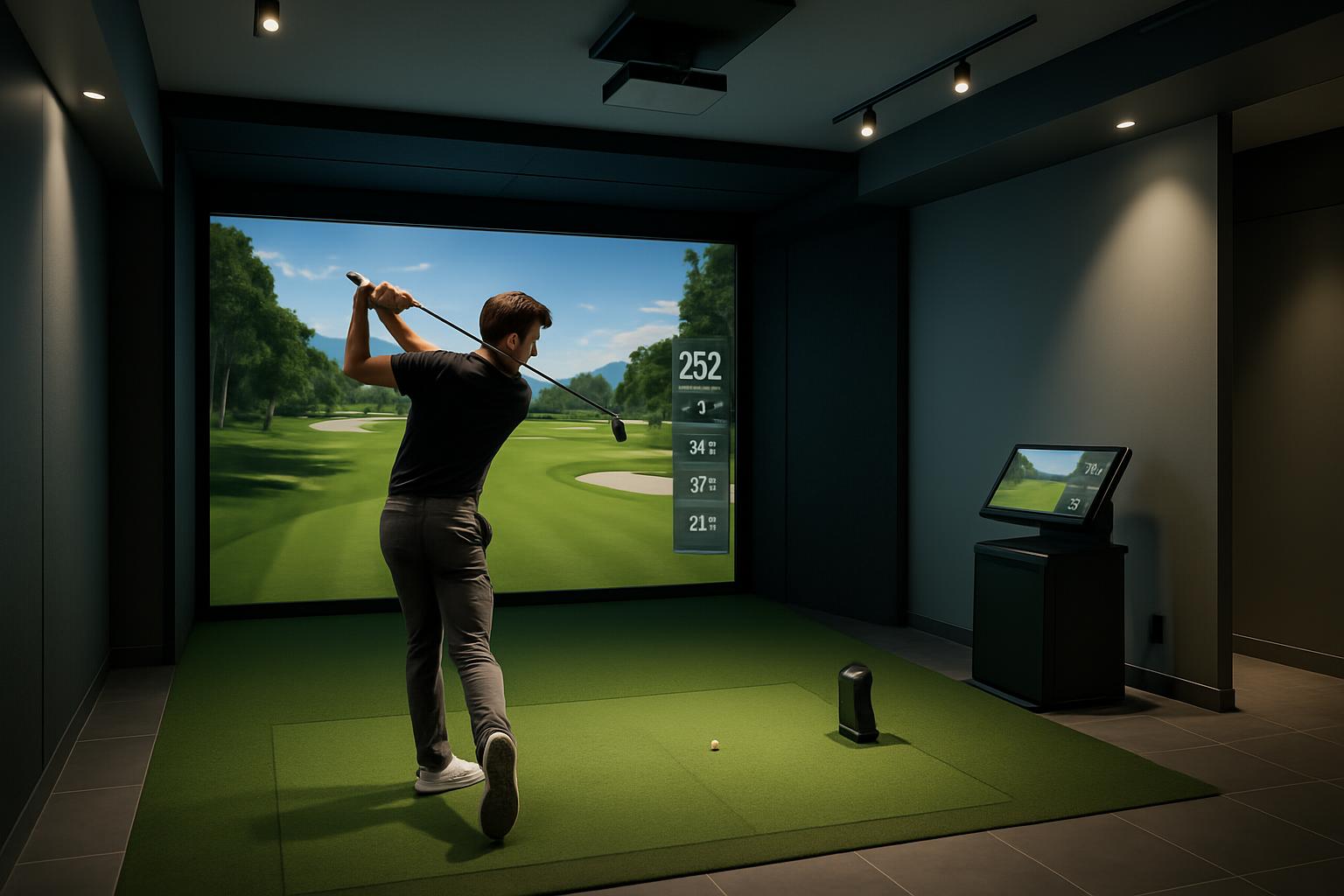 Golf simulator i brug hos GolfIndoor