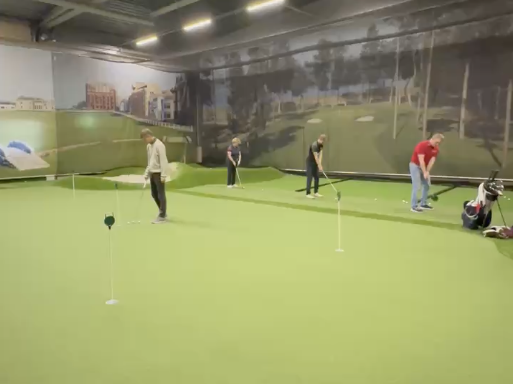 Short game område hos GolfIndoor